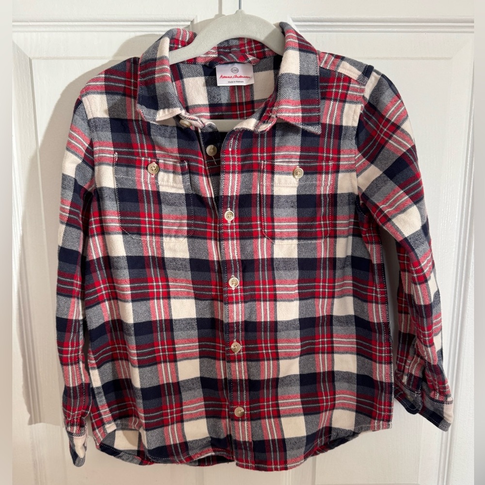Hanna Andersson flannel button down - 110 / 5
